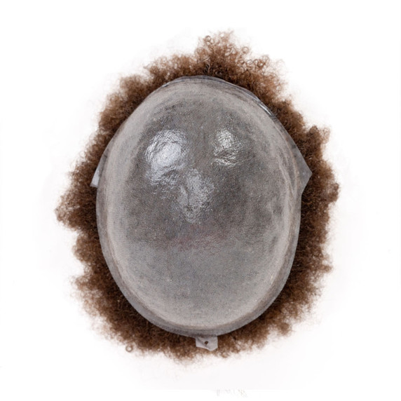 Prótesis capilar M101 con pelo Afro rizado y base de micropiel fina para un acabado natural | Superhairpieces