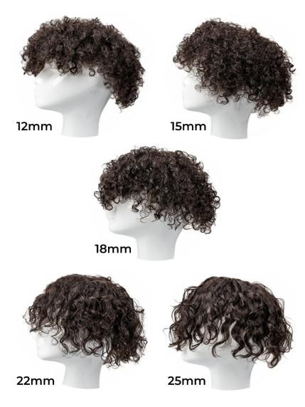 Prótesis capilar M116M con tul francés y poli, cabello rizado/ondulado para look natural y volumen | Superhairpieces