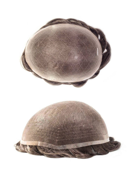 Prótesis capilar M110PRO de monofilamento súper fino con cabello europeo