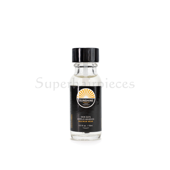 Pegamento acrílico Sunshine 0.5 oz Superhairpieces para uso máximo en prótesis capilares