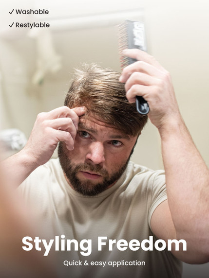 Parche frontal de piel fina FR111S con cabello sin nudos