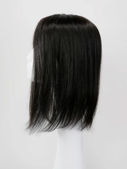 Q5616LP - Topper capilar de tul francés en cabello natural de densidad baja con clips