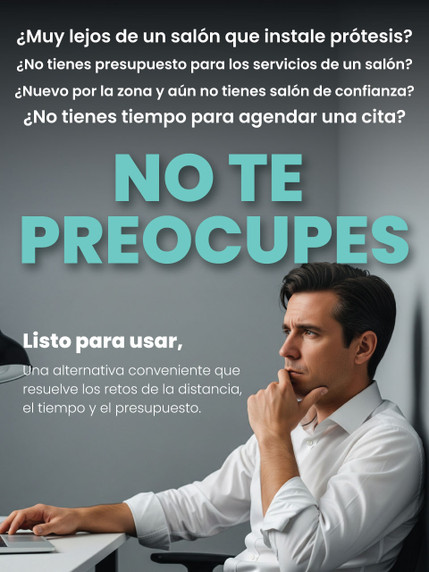 Paquete de servicio online para unidad de stock para hombres, corte de base y servicios personalizados de prótesis capilar