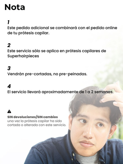 Paquete de servicio online para unidad de stock para hombres, corte de base y servicios personalizados de prótesis capilar