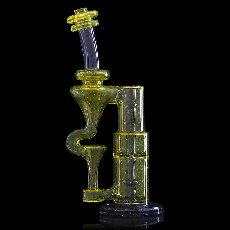 10mm 3:2 RBR - UV citrine and dark clear crushed opal