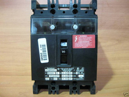 Westinghouse (FB3020S) Circuit Breaker 20 AMP, New Surplus