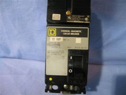 Square D Circuit Breaker (FA22020AB) 20 Amps, 240VAC, 2 pole, New Surplus