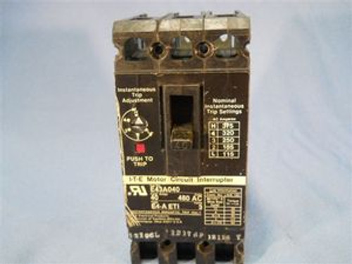 ITE (E43A040) Motor Circuit Interrupter, Used