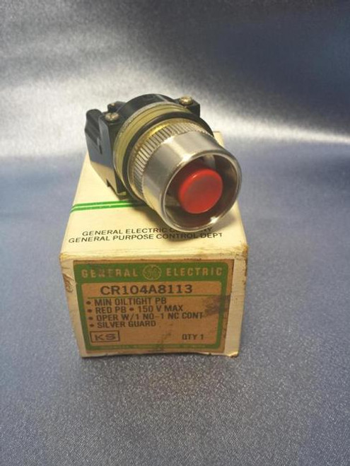 General Electric (CR104A8123) Oiltight Push Button , New