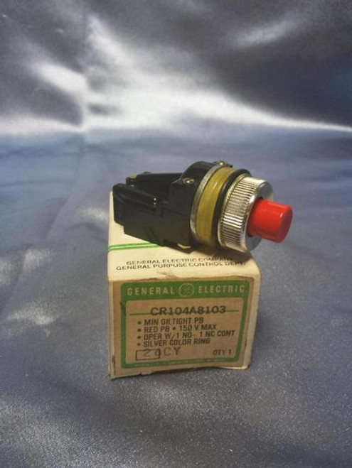 General Electric (CR104A8103) Min Oil Tight Push Button, New Suprlus