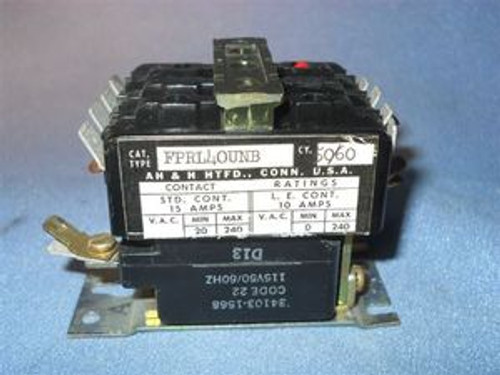 AH & H HTFD CONN (FPRL40UNB) Contactor, Used