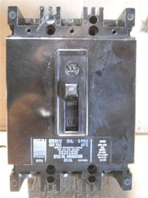 Westinghouse (EHB3020) 3 Pole 20 Amp Circuit Breaker, Used / Cleaned / Tested