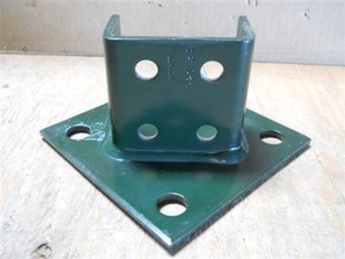 Unistrut (P2073A) Strut Post Base, Four Hole Green, New Surplus