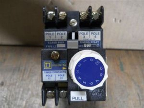 Square D (8501-LO-00-LT) AC Relay Operated Timer, New Surplus