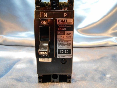 Fuji Electric SA32I 32A Circuit Breaker 2 Pole 32A T.C, Used