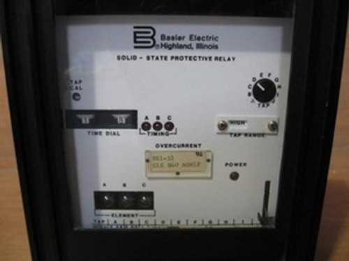 Basler Electric Solid State Protective Relay (BE1-51) G1E-B40AON1F, USED