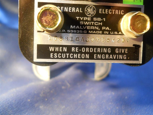 General Electric (16SB1CA309SSM20V) Type SB-1 Switch, New Surplus