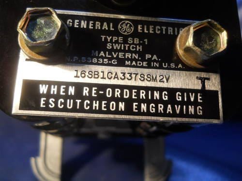 General Electric (16SB1CA337SSM2V) Type SB-1 Switch, New Surplus