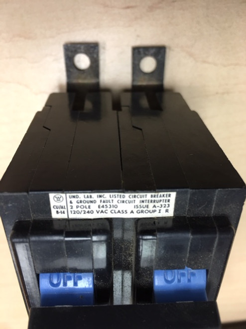 Westinghouse QBGF2015 Ground Fault Circuit Breaker Type BR, 2 pole