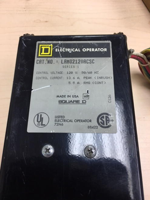 Square D LAMO2120ACSC Top Mounted Electrical Operator for LAL. LHL, or Q4L Circuit Breaker or Switch 
