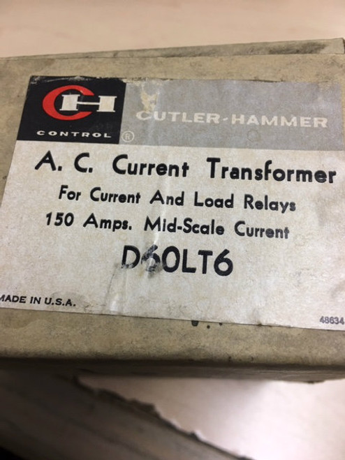 D60LT6 Cutler Hammer 600V 150 Amps Current Transformer  50-450A Max, New in box