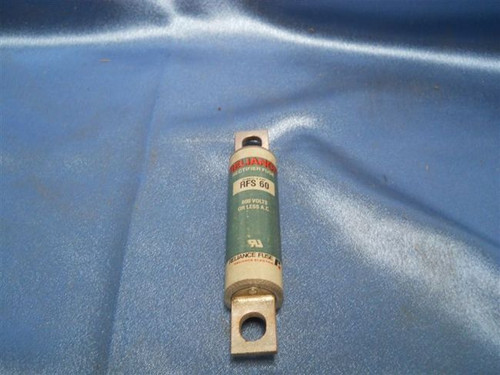 Reliance Rectifier Fuse RFS 60, 600 Volts or Less A.C., New Surplus