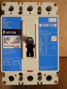 Westinghouse (HFD3040) 40 Amp 65K Circuit Breaker, New Surplus in ...