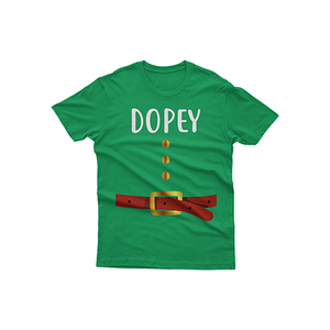 Dopey costume t-shirt in toddler, youth, and men’s sizes, featuring a soft, comfortable fabric and a fun printed design inspired by Dopey from Snow White and the Seven Dwarfs. Perfect for Halloween and themed events. Dopey costume t-shirt in toddler, youth, and men’s sizes, featuring a soft, comfortable fabric and a fun printed design inspired by Dopey from Snow White and the Seven Dwarfs. Perfect for Halloween and themed events.
