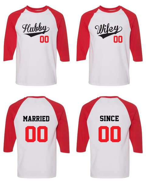 Personalized couple matching baseball shirts: A trendy way to celebrate your love. Customize with names, dates, or a special message. Fashionable and comfortable, perfect for Valentine's Day or your wedding day. Create cherished memories together.