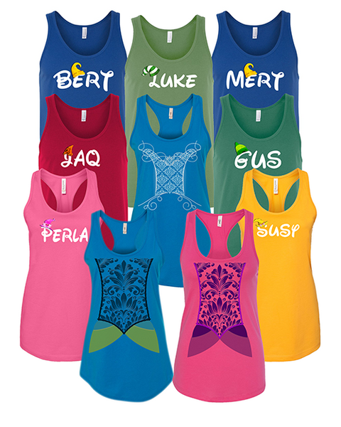 Don't miss out on the Cinderella costume tank top: soft cotton, perfect for all seasons. Ideal for Halloween. Join the fun running marathon!