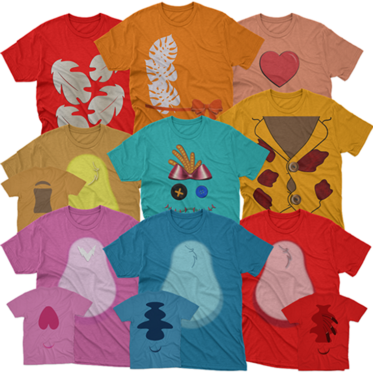 Find the perfect Lilo and Stitch costume with this Lilo And Friends Costume T-shirt. Show off your love for the beloved characters with this trendy shirt.