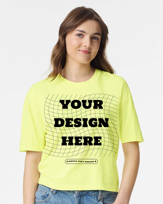 Custom Women's Heavyweight Boxy T-Shirt – Add Your Text, Photo or Design