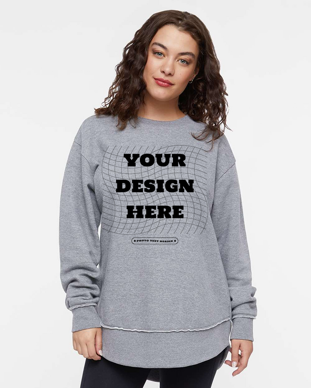Custom Women's Weekend Fleece Crewneck Sweatshirt – Add Your Text, Photo or Design