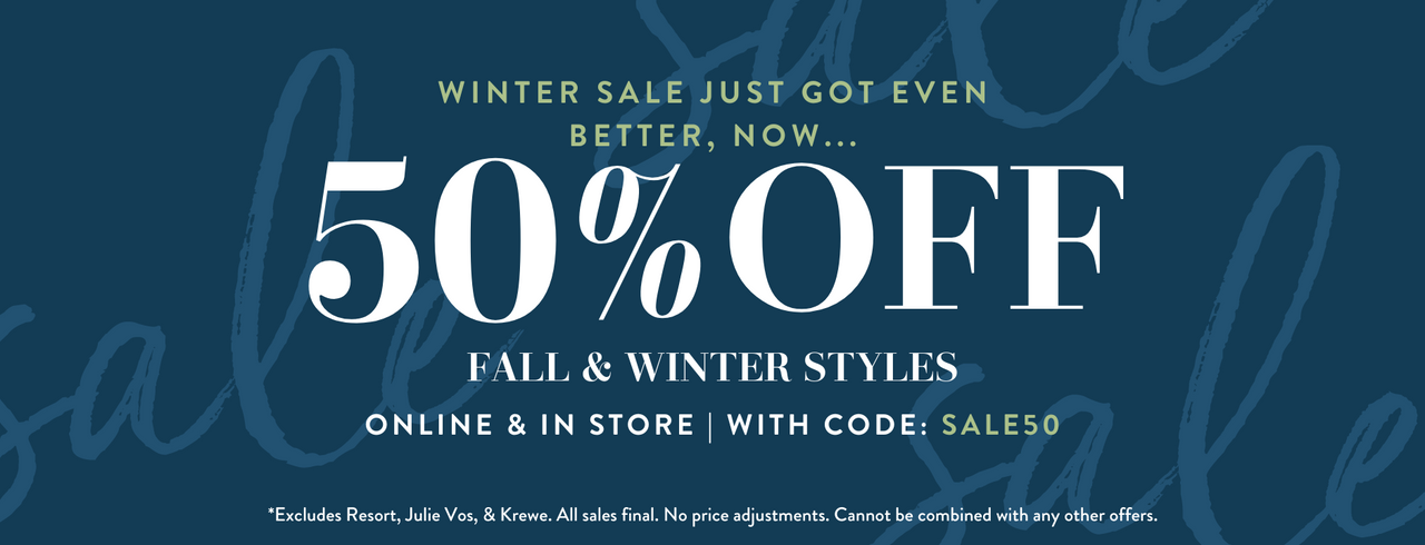 Winter Wishlist, 50% Off Our Favorite Winter Styles