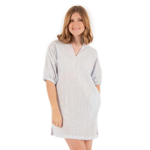 Poppy Dress - Metallic Stripe Poppy Dress - Metallic Stripe