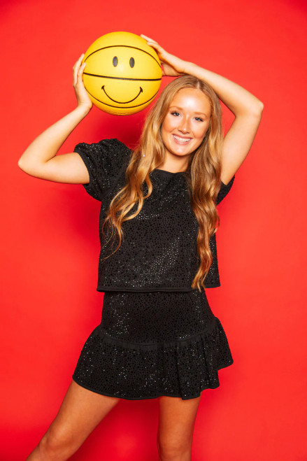 Rhinestone Skirt - Black Rhinestone Skirt - Black