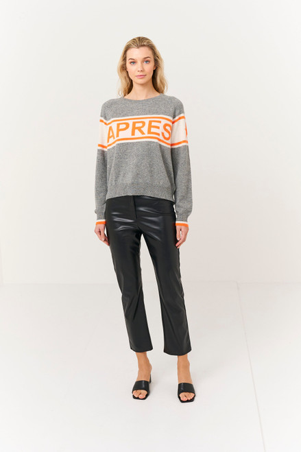 Apres Sweater - Grey/Neon Orange