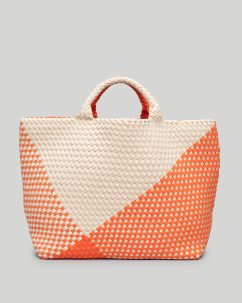 Naghedi St. Barths Mini Plaid Woven Tote Bag Haze