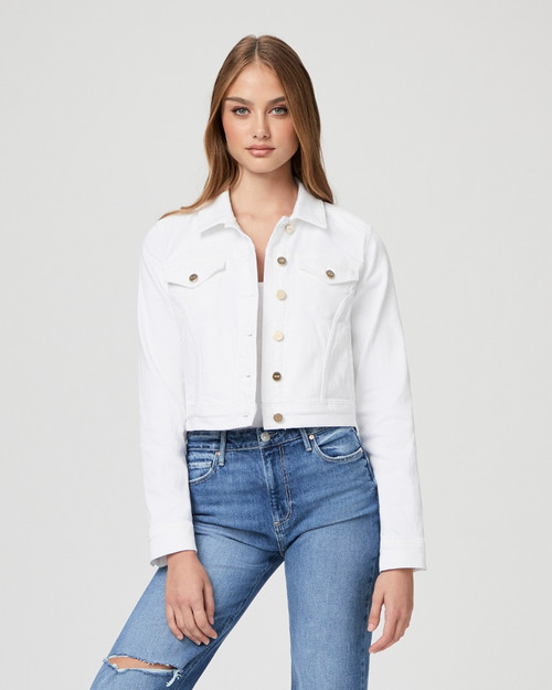 Relaxed Vivienne Jacket with Seaming Details - Crisp White