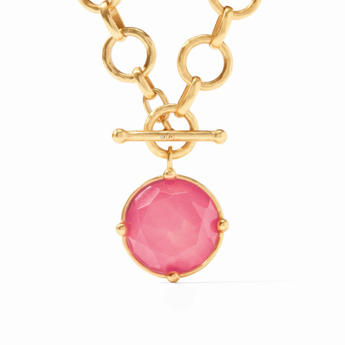 Honeybee Statement Necklace - Peony Pink 