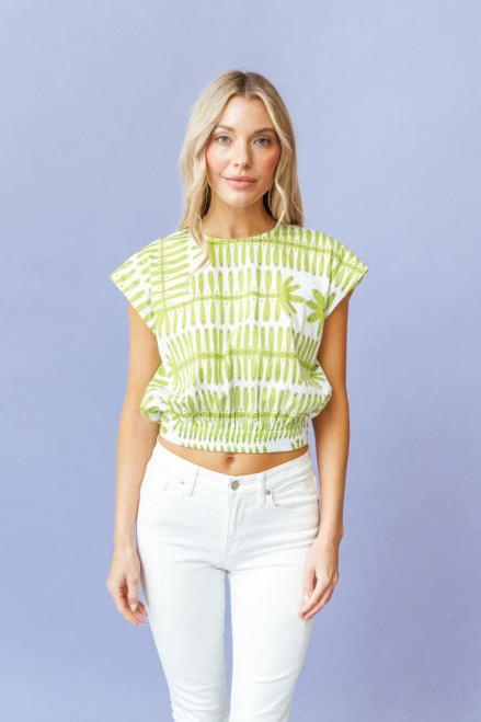 Gardenia Blouse - Kiwi Botanical 