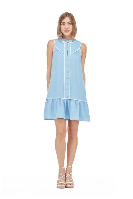 Yoke Dress - Blue 