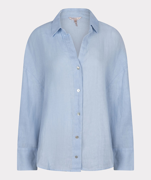 Oversized Linen Blouse - Light Blue 