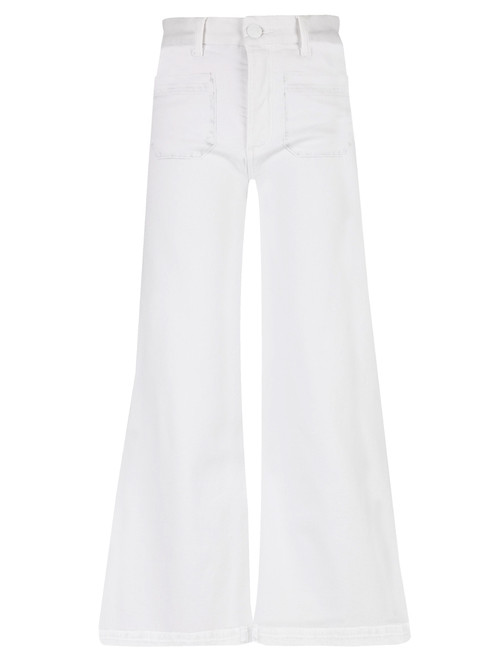 Meg High Rise Wide Leg with Patch Pockets Reg Hem - Optic White 