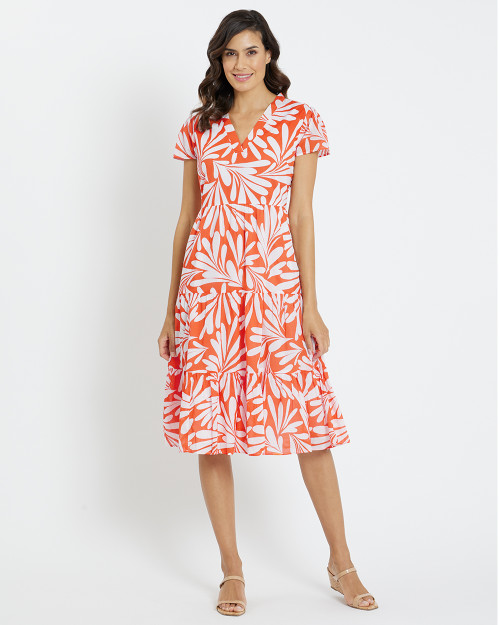 Libby Dress - Ornamental Leaf 