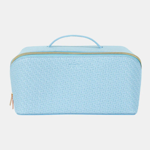 Herringbone Beauty Bag Large - Bluebell 