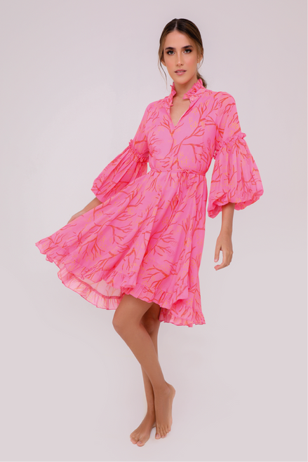 Agatha Mini Dress - Pink Corals Agatha Mini Dress - Pink Corals
