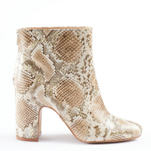 Noel Low Bootie - Beige Snake