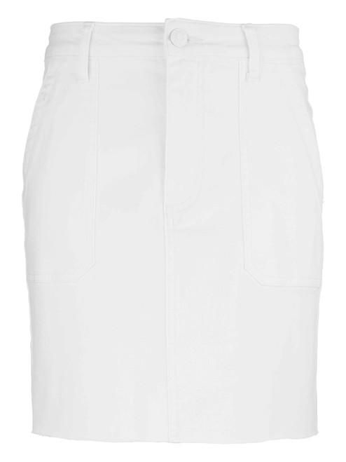Bristol Skirt with Pork Chop Pockets - White Bristol Skirt with Pork Chop Pockets - White