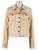 Julia Jacket with Drop Shoulder Semi Fit Fray Hem - Khaki